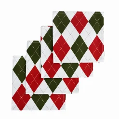 Argyle Dinner Napkins (4)