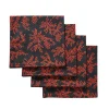 Black Coral Napkins (4)