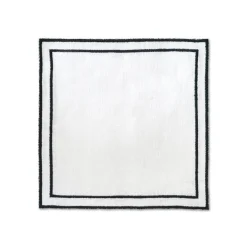 Black Trim Cocktail Napkins (4)
