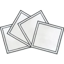 Black Trim Cocktail Napkins (4)