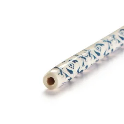 Blue & White Ceramic Straws (4)