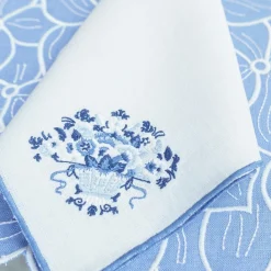 Blue Basket Dinner Napkins (4)