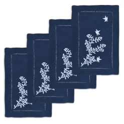 Blue Chinoiserie Cocktail Napkins (4)
