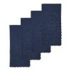 Blue Eyelet Dinner Napkins (4)