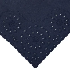 Blue Eyelet Dinner Napkins (4)