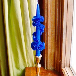 Blue Flower Candle