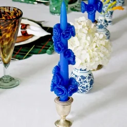 Blue Flower Candle