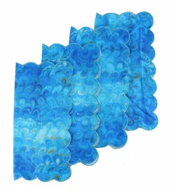 Blue Marble Napkins (4)