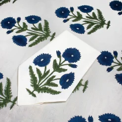 Blue Poppy Tablecloth