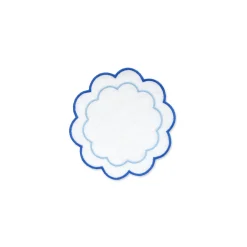 Blue Scalloped Cocktail Napkins (4)