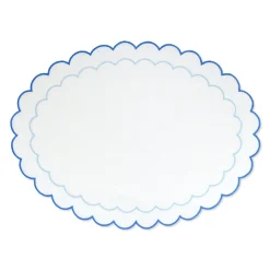 Blue Scalloped Placemat