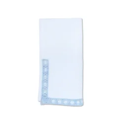 Blue Trim Dinner Napkins (4)