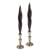 Brown Feather Candles (2)