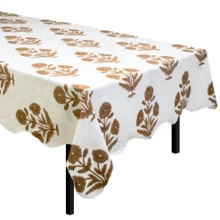 Brown Poppy Tablecloth