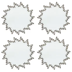 Brown Sunburst Cocktail Napkins (4)