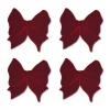 Burgundy Bow Cocktail Napkins (4)