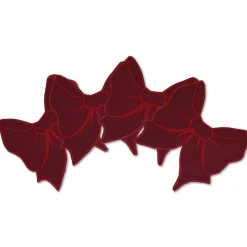 Burgundy Bow Cocktail Napkins (4)