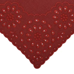 Burgundy Eyelet Dinner Napkins (4)