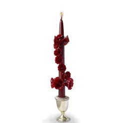 Burgundy Spiral Candle