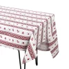 Burgundy Stripe Tablecloth