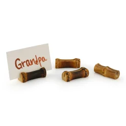 Burnt Bamboo Placecard Holders (4)