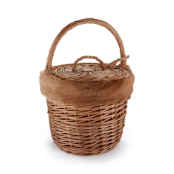 Camel Shearling Basket