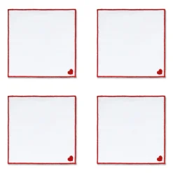 Card Heart Cocktail Napkins (4)