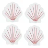 Coral Coquilles Cocktail Napkins (4)