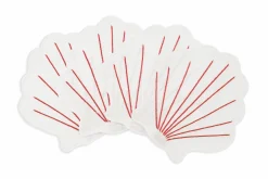 Coral Coquilles Cocktail Napkins (4)