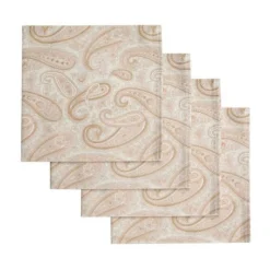 Creamy Paisley Napkins (4)