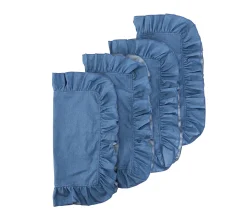 Denim Napkins With Ruffled Edge (4)