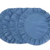 Denim Placemats With Ruffled Edge (4)
