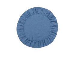Denim Placemats With Ruffled Edge (4)