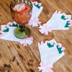 Flower Bouquet Cocktail Napkins (4)