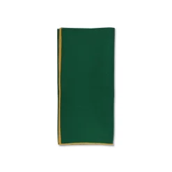 Gold & Green Dinner Napkins (4)