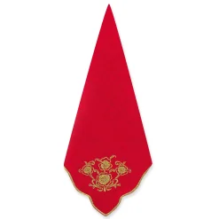 Gold Flower Dinner Napkins (4)