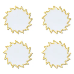 Gold Sunburst Cocktail Napkins (4)