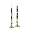Green Chinoiserie Painted Tapers (2)