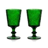 Green Embossed Stem Glasses (4)