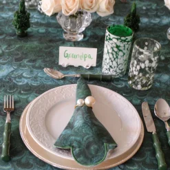 Green Marble Tablecloth