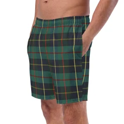 Green Plaid Swim Trunks