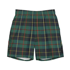Green Plaid Swim Trunks