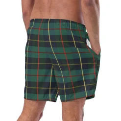 Green Plaid Swim Trunks
