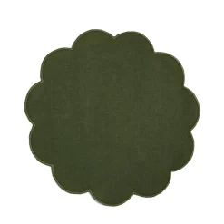Green Scalloped Placemat