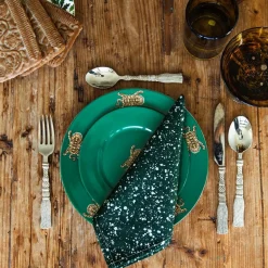 Green Splatter Napkins (4)