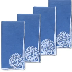 Hydrangea Linen Dinner Napkins (4)