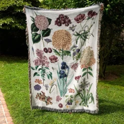 Knitted Flower Blanket