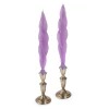 Lilac Feather Candles (2)