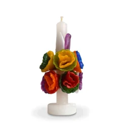 Mini Multicolored Flower Candle