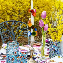 Multicolored Flower Candle